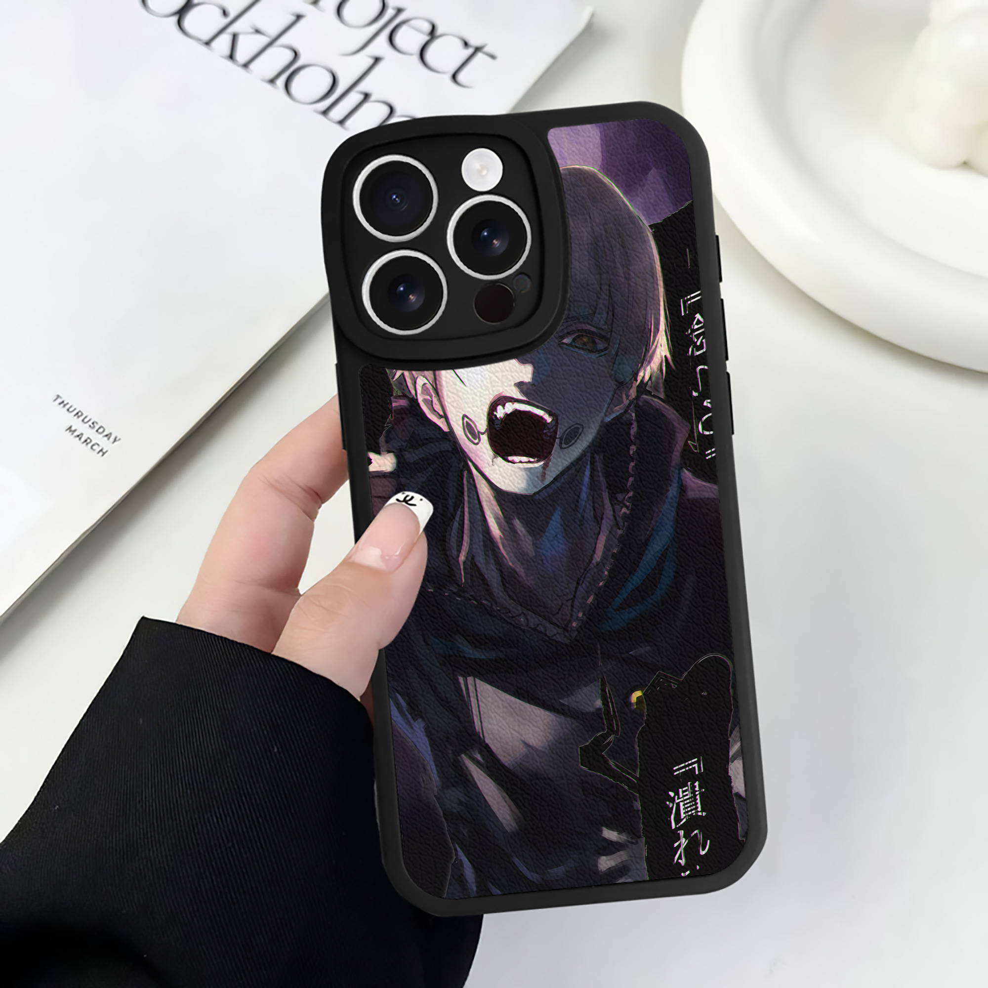 （画像用） 呪術廻戦 Jujutsu Kaisen 【iPhone 16シリーズ対応】シリコンスマホケース（レザー調） 材質：シリコン